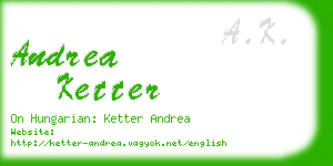 andrea ketter business card